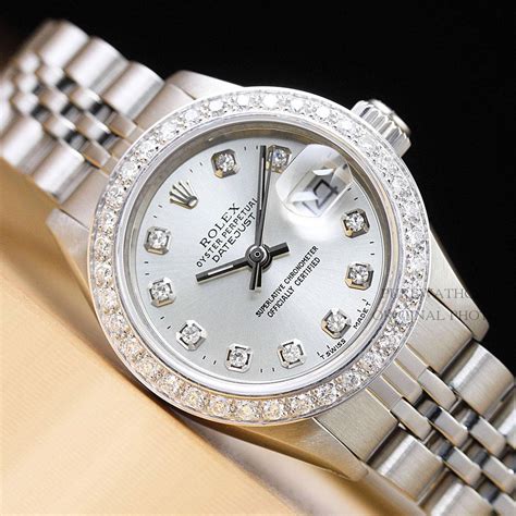 womens silver rolex watches|Rolex silver watch face.